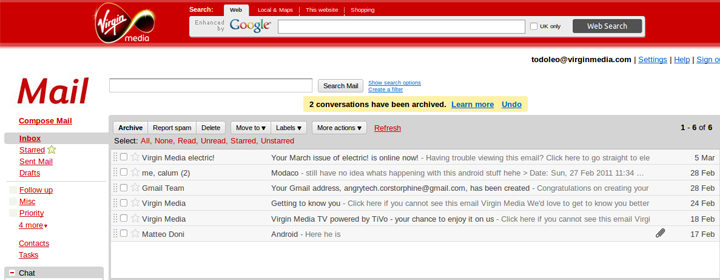 Virgin Media Email Login via Different Methods