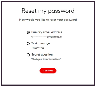 forgotten virgin media password