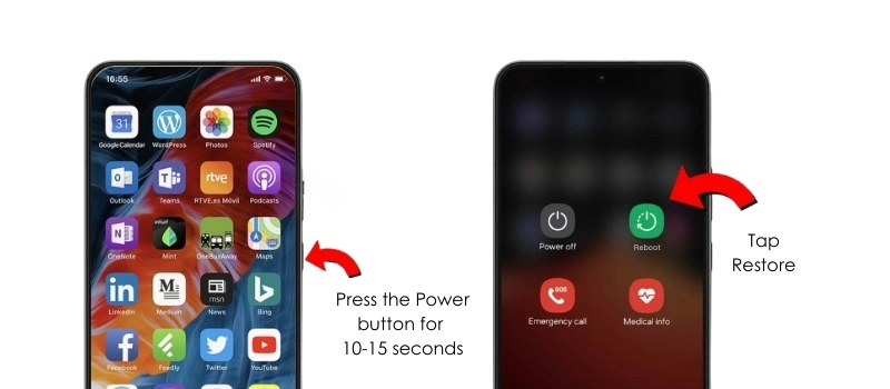 reboot mobile device to login on virgin router