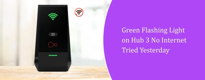 Green Flashing Light on Hub 3 No Internet Tried Yesterday